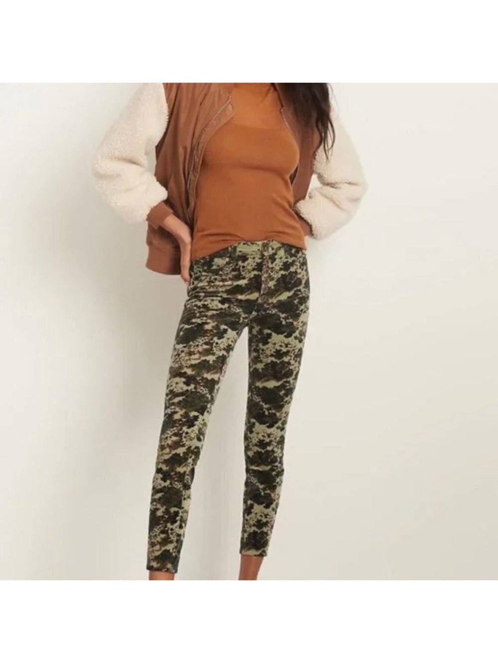 BOGO Anthropologie Pilcro and the Letterpress High-Rise Corduroy Camo Pants